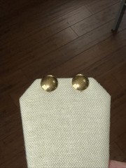Vtg Ballou B.A.B. Stud Button Earrings Gold Plated 1/20 12K GF with 14K posts