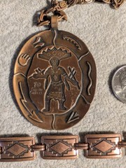 Vintage Lot 5 Pieces of trading post route 66 copper jewelry! Southwestern!