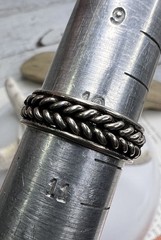 Vtg Twisted Cable Ring Sterling Silver 925 Band Size 10.25 Men Woman Jewelry 🖤
