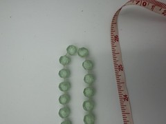 Vtg Uranium Glass Necklace Vaseline Glows UV Blacklight Knotted 52″ Rope Flapper