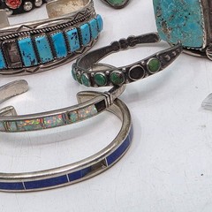 Lot Of (17) Native American High Quality Jewelry Pieces READ