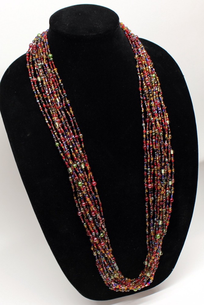 Joan Rivers Multi Strand Glass Bead Necklace