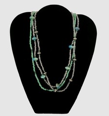 Vintage Beaded Necklace Multi Strand Multiple Style Beaded 18″ Necklace