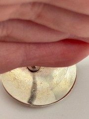 Vintage Courtney Peterson Sterling Silver Brass Fish Earrings Signed