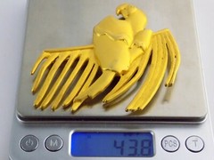 Vintage Givenchy Paris Large Goldtone Metal Bird Pin Macaw Parrot Brooch 3.25 In