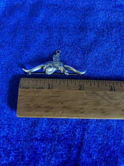 Vintage Estate Sterling Silver Texas Longhorn & Saddle Beau Brooch Rare !