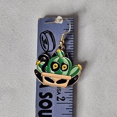 Enamel Black Cat Dangle Earrings NEW – Kitty In Your Cactus House Plant