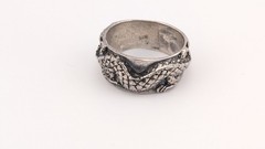 Vintage Dragon Ring Sterling Silver Chinese Asian Style Wrap Around Size 11.25
