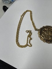 Official 1974 Illinois Medallion US Bicentennial 1776-1976 Coin Pendant 24”Chain