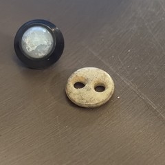 Antique Buttons, Backs And Button Hooks/ Cufflinks Lot Of 9