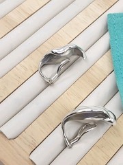 Vintage Elsa Peretti Tiffany & Co Sterling Silver Minimalist Hoop Earrings Rare