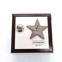 RARE COACH Sky Blue Star Lapel Pin Brooch Purse Charm-Vintage-New in box!