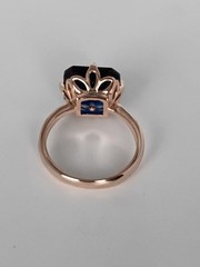 Vintage 1990-s 14 Ct Rolled Gold Sapphire Ring Size UK N US 6 3/4- Hallmarked!