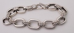 6-3/4″ JAI by John Hardy Bold Basketweave & Rectangle Sterling Silver Bracelet