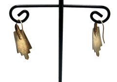 Vintage Sterling Silver with Gold-Plate Enamel Earrings
