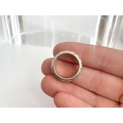 Rope Framed Spinner Straight Banded 925 Sterling Silver Vintage Ring – sz 6.5