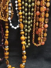 Vintage To Modern Costume Jewlery Lot Earth Tones Necklaces And Bracelets