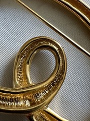 Vintage Monet Modernist Brooch Gold Tone