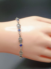 Unisex 950 Sterling Silver Tumi Bracelet from Pre-Columbian Culture