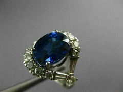 LARGE 5.30CT DIAMOND & AAA SAPPHIRE 18KT WHITE GOLD 3D INFINITY ENGAGEMENT RING