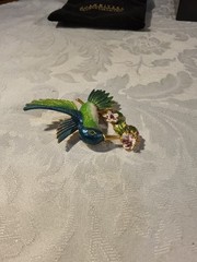 NEW Retired Vintage Joan Rivers Pin Brooch Flights of Fantasy Hummingbird Enamel