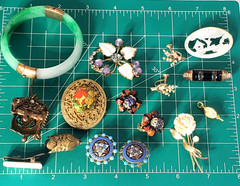 Victorian Edwardian 2 Deco Wear Repair Craft Scrap Jewelry Lot 16 Pc