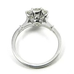 Round Cut Lab Created Diamond 14K White Gold FN Engagement Women’s Ring