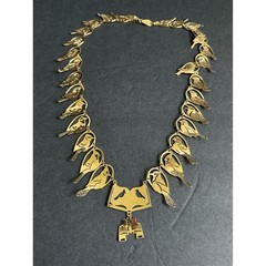Wild Bryde Field Guide Song Bird Watcher Necklace Gold Tone Rare Vintage 25″