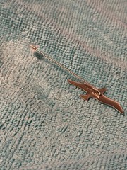 Vintage 925 Sterling Silver Seagull Lapel Hat Stick Pin ~ Mid-Century Modernist