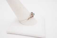 Vintage Sterling Silver 925 Malachite Ring Size 11.75