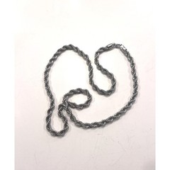 Vintage Sterling Silver 6mm Rope Chain Necklace 32 Inch Southwest Artisan Strand