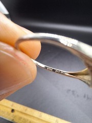 Antique Art Deco 18k White Gold Diamond Sapphire Ring Size 6