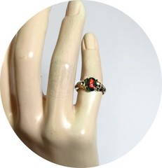 Cute – BLACK OPAL – Natural gem – Multi Colors – 14k Vintage Yellow Gold Mt