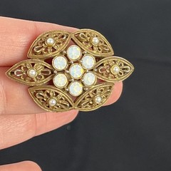 Vintage 1970’s Sarah Coventry Victoria Filigree Antique Gold Tone Pin Brooch