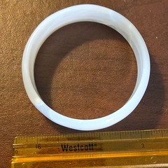 ANTIQUE BANGLE BRACELET LUCITE ? IVORY ? BAKELITE ? ART DECO