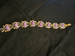 VINTAGE LAVENDER AND GOLD BRACELET