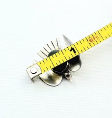 Sterling Silver Thunderbird Green Cabochon Vintage Mexican Small Brooch 1″ Pin