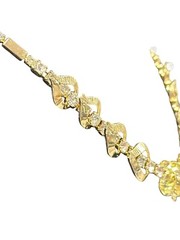 Vintage MCM Necklace Sarah Coventry Clear Yellow Green Rhinestone 16-18″