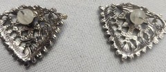 Glamorous vintage silver tone and marcasite EARRINGS