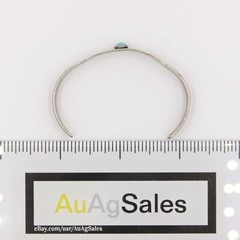 Vintage Old Pawn Navajo Sterling Silver Turquoise Cuff Bracelet Arrow Motif, 6¼”
