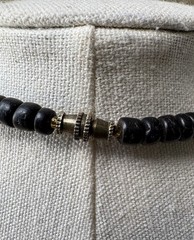 Vintage 1950s-1970s Estate Necklace MOP Teardrop Beads & Geometric Pendant 18”✨