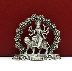 925 pure silver Goddess Gurga statue, figurine, puja article home temple art02