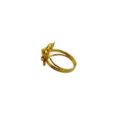 1.4g Antique Vintage Deco 18k Gold Filled Sterling Silver Filigree Ring S 4.25