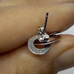 Vtg Signed Sterling Silver Linked Circles Hoop Drop Dangle 925 Earrings Canada