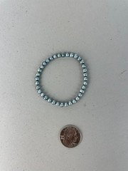 Vintage 90s Fresh Water cultured light blue/gray expandable pearl bracelet
