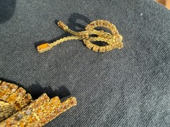 Vintage Rhinestone pendant & Clip On Earrings Set Amber Topaz Dangle Fringe