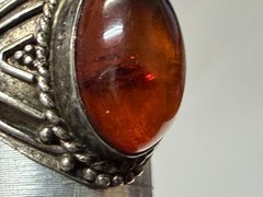 Vintage 925 Sterling Silver Baltic Amber Ring – Size 5.25
