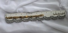 1960s Goldette NY Multi-Stone Gold Tone Bracelet 7.25″ Lattice Links