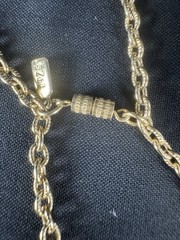 1928 Gold Tone Vintage Style Necklace 7” Long Glamorous Fashion Jewelry