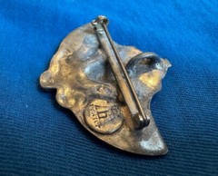 Vintage pewter art nouveau pin/pendent 1 3/4 inch